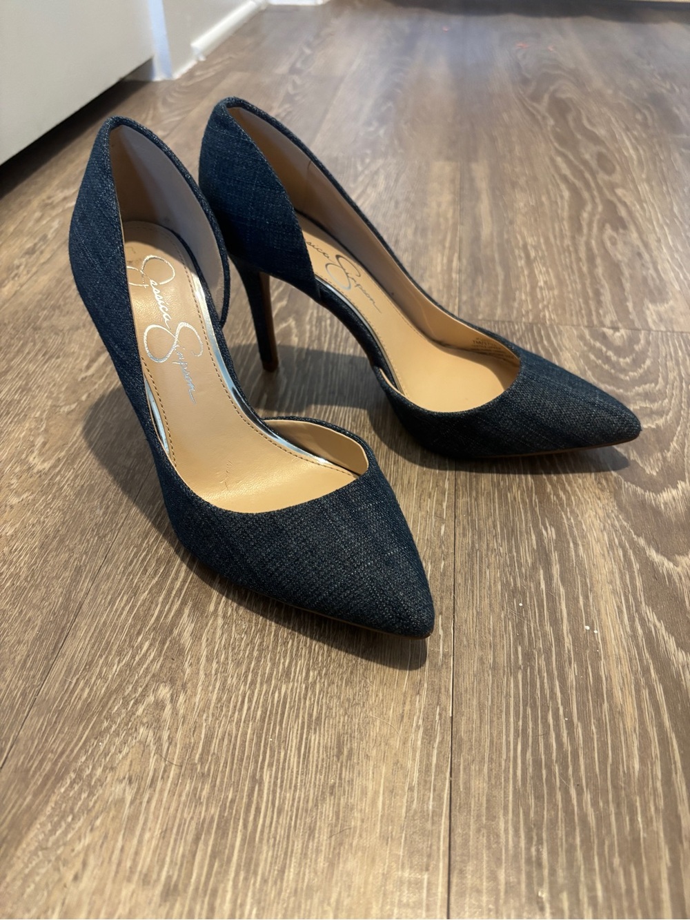 Jessica Simpson Dark Denim Pointed-Toe Stiletto Pumps